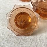 1950s pink glass carafes