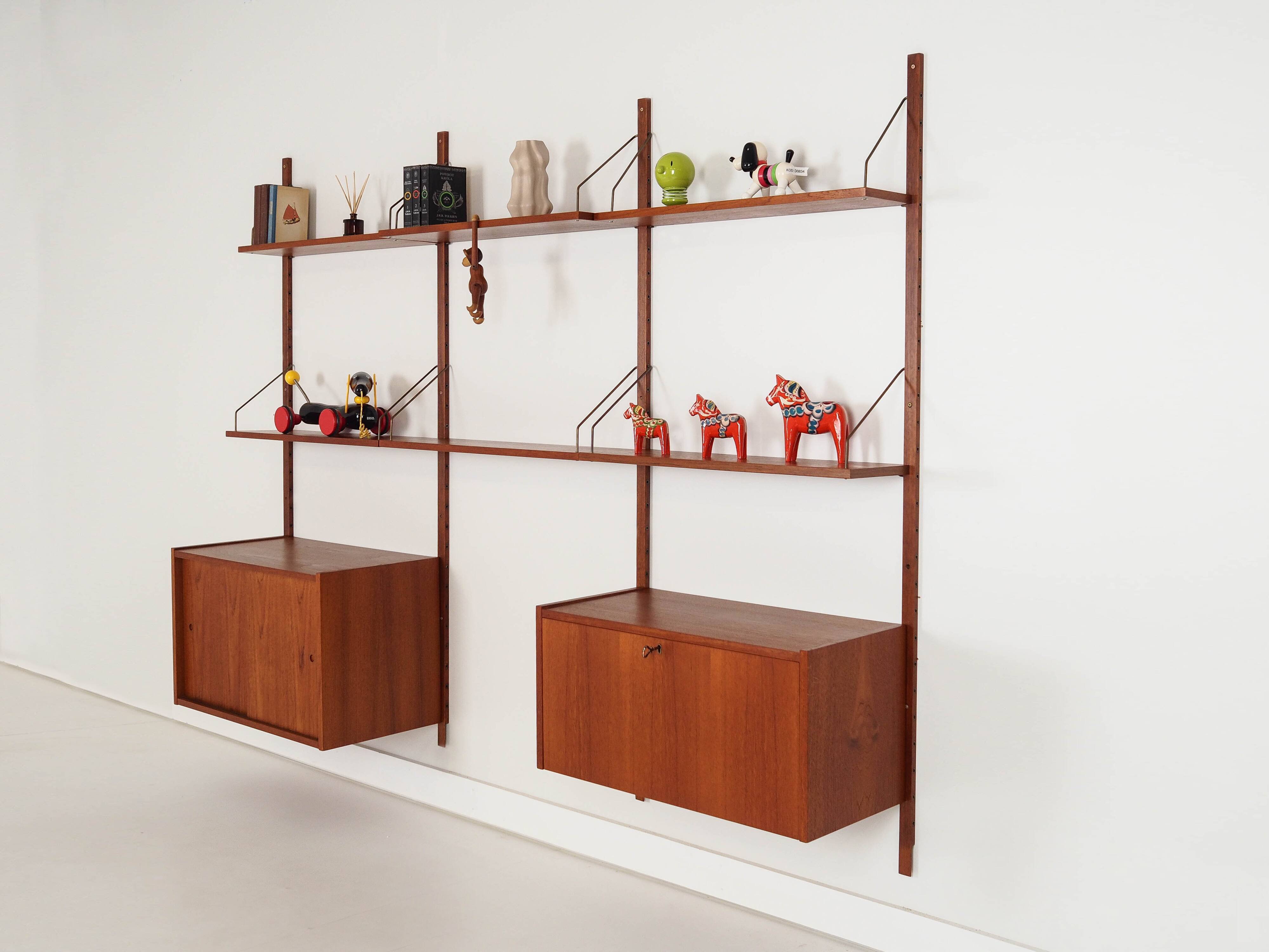 Teak shelving unit, Danish design, 1960s, production: Denmark