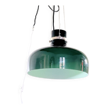 Green and white Murano pendant light, Italy 1970s