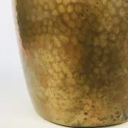 Art Nouveau Wrought and Hammered Brass Vase from WMF, Germany 1920s