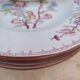 6 hollow plates Sarreguemines décor Minton