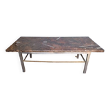 Fossil marble design coffee table 124cm