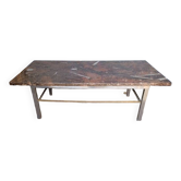 Fossil marble design coffee table 124cm