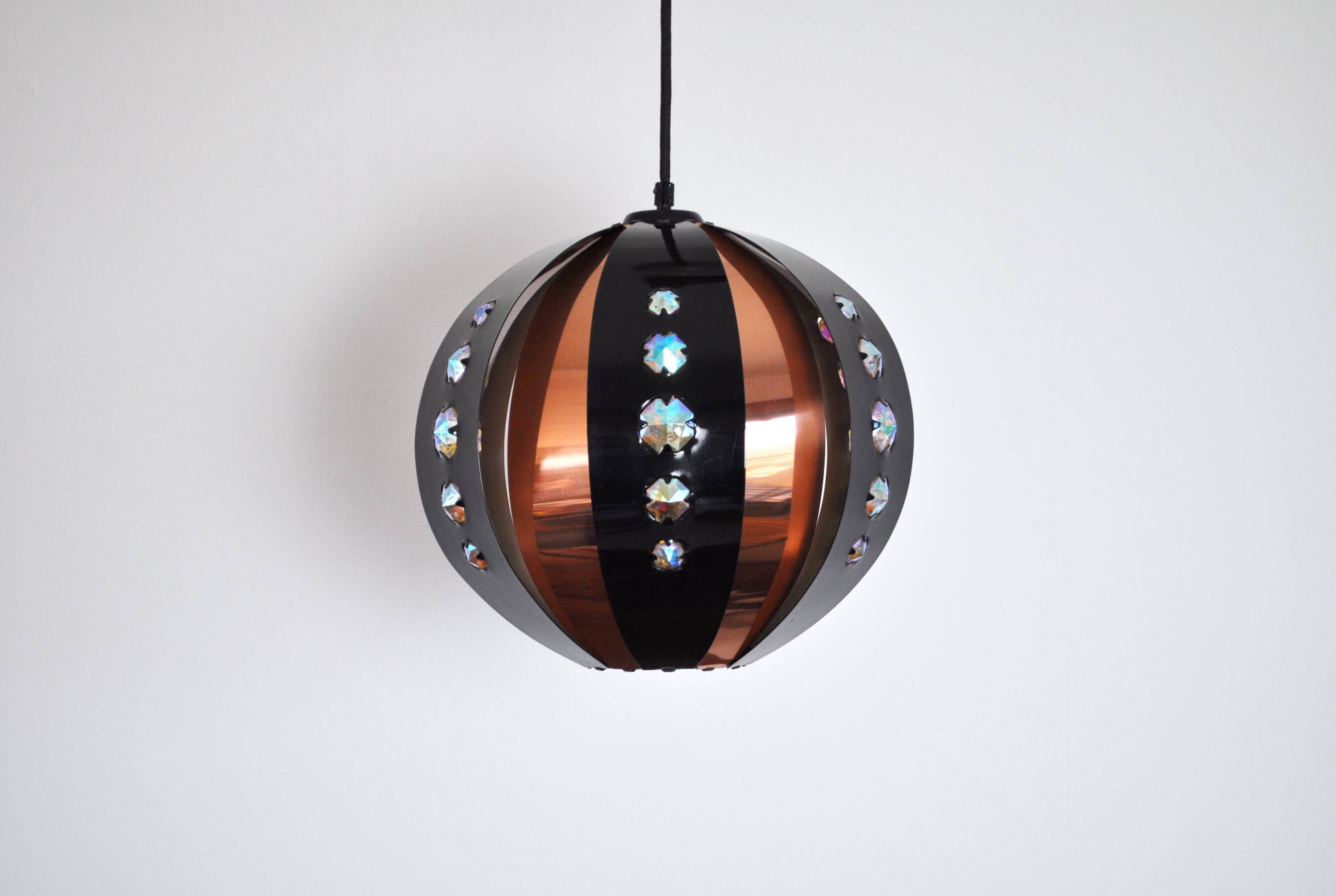 Danish copper pendant by Werner Schou for Coronell, 1970s