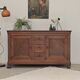 Antique solid wood workbench, dough cabinet from the 18th century.