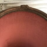 Velvet shepherdess armchair