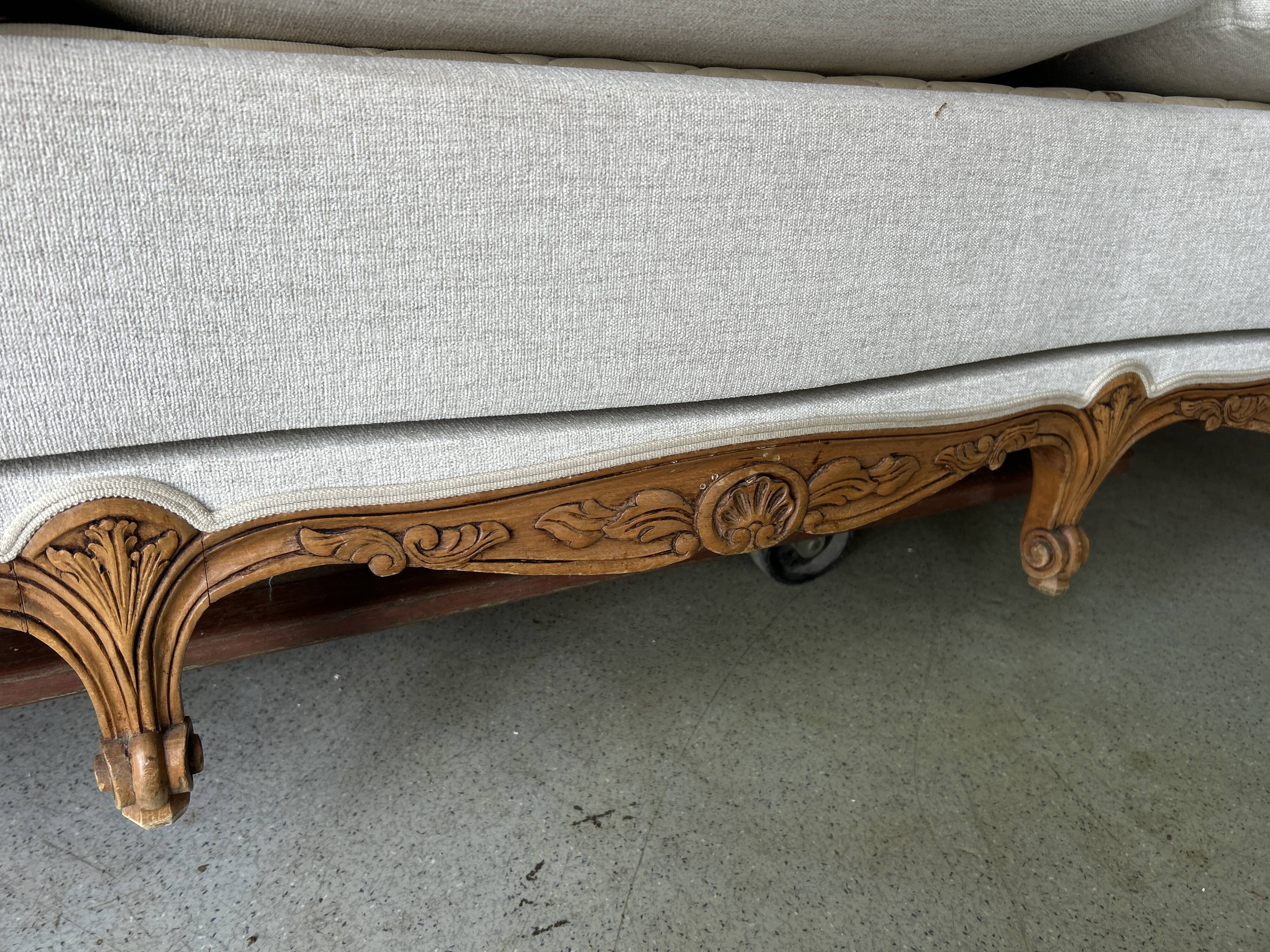 Large Louis XV style sofa bed