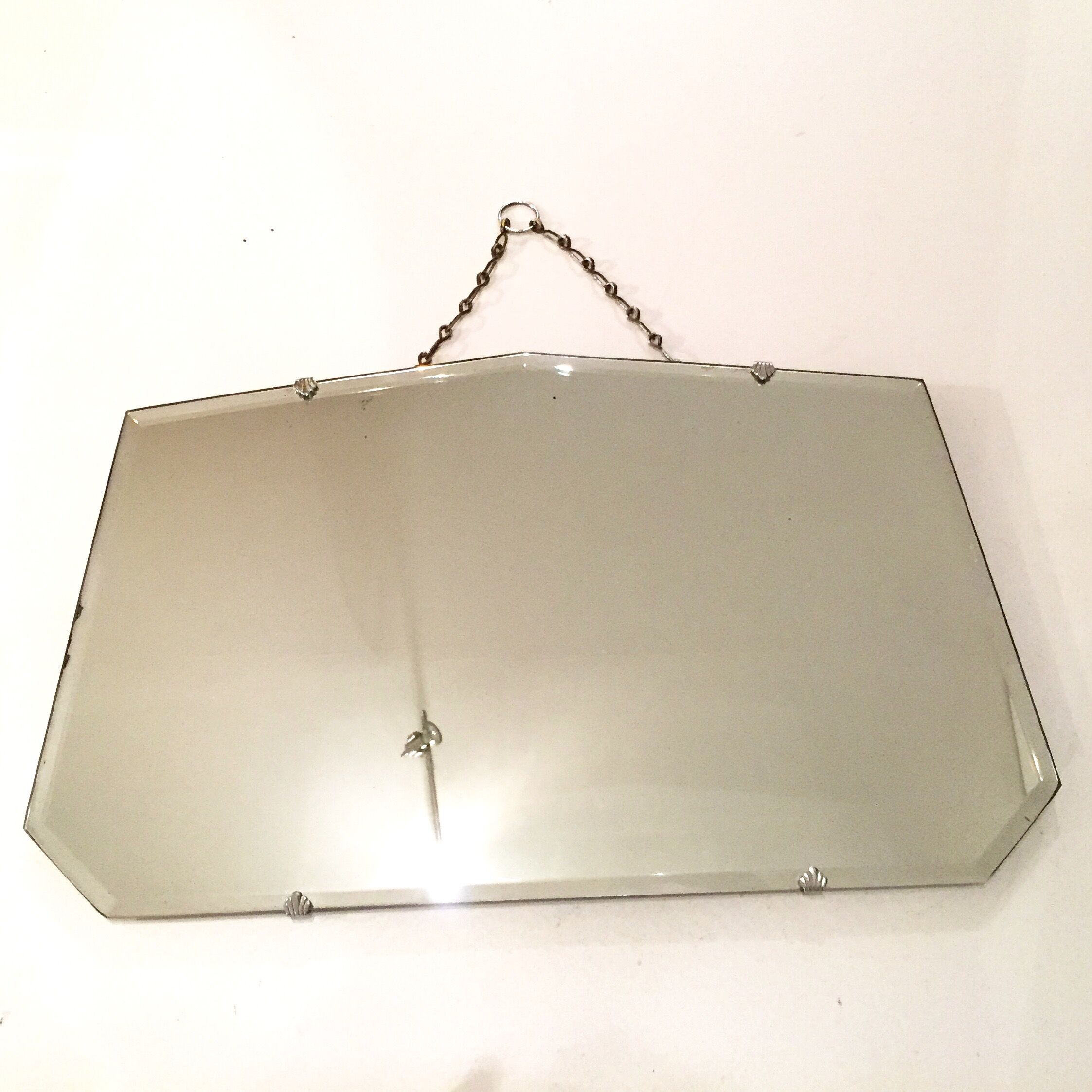 Mirror beveled with his chain 60 x 35 cm