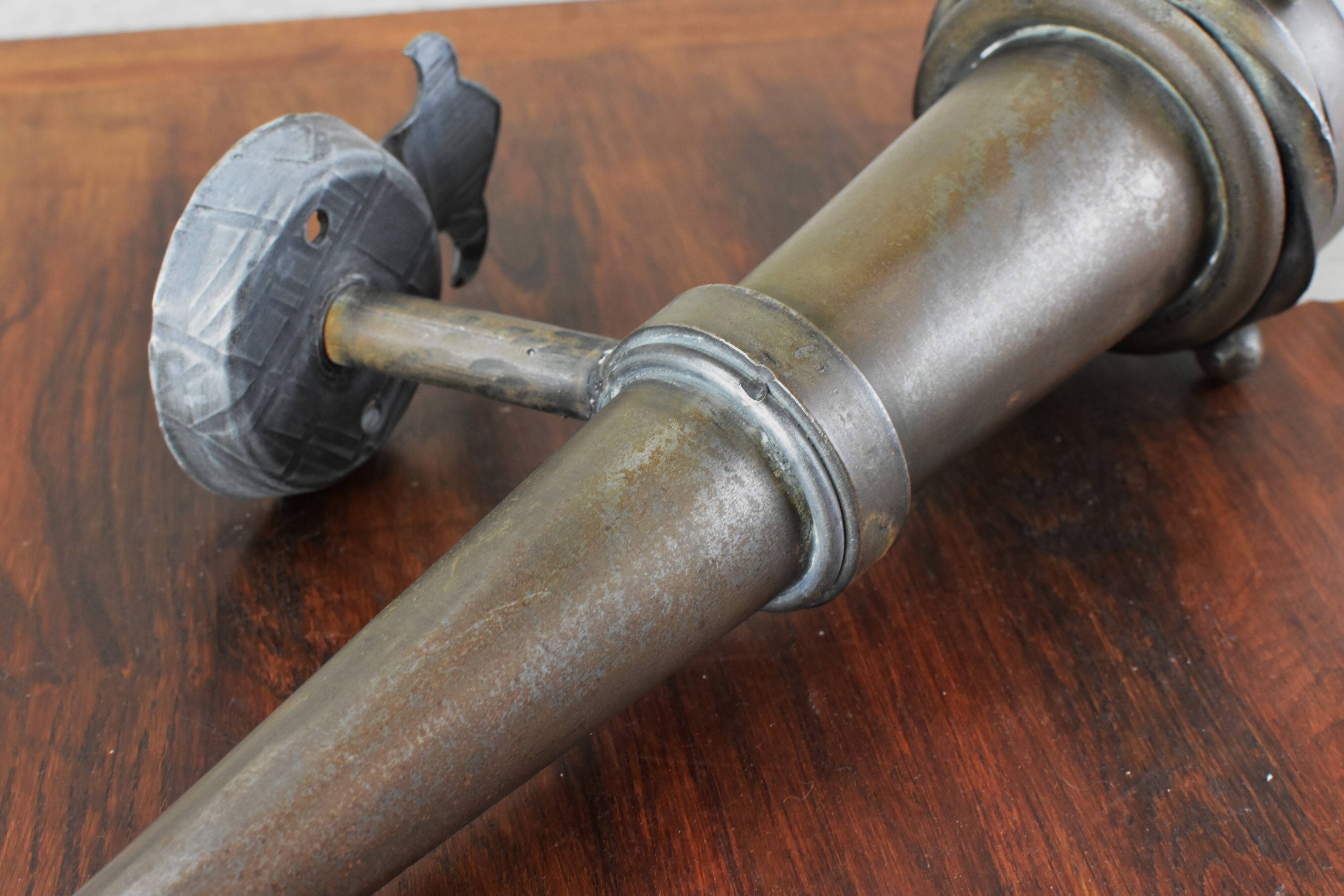 metal torch, glass flame