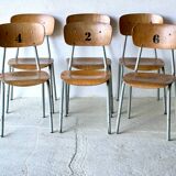 Chaises d'école, lot de 6