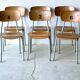 Chaises d'école, ensemble de 6