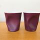 Lot 2 cups white and purple porcelain REVOL