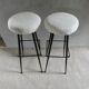 Pair of high metal bar stools, 1960s