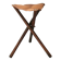 Folding tripod stool in wood and leather, 1950s