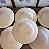 Villeroy & Boch Mettlach vintage cream soup plates with gold rim