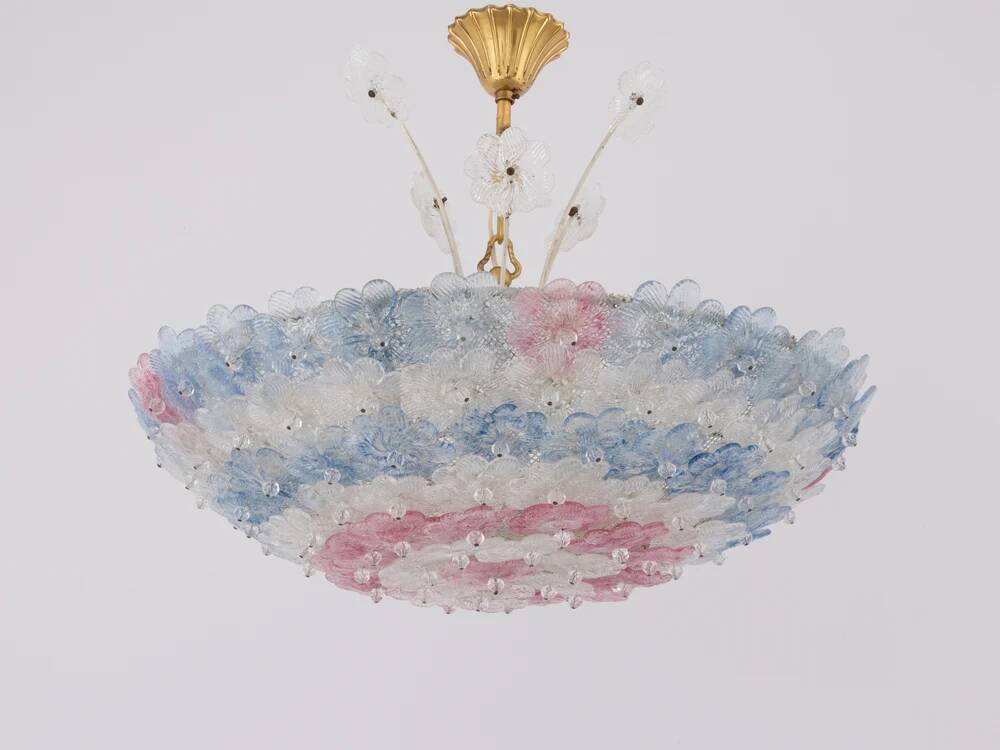 Murano glass floral Barovier & Toso flower chandelier