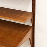 Small Mid-Century Modern Wall Unit,  Royal System with  Desk, Poul Cadovius for Cado, Denmark, 1950s