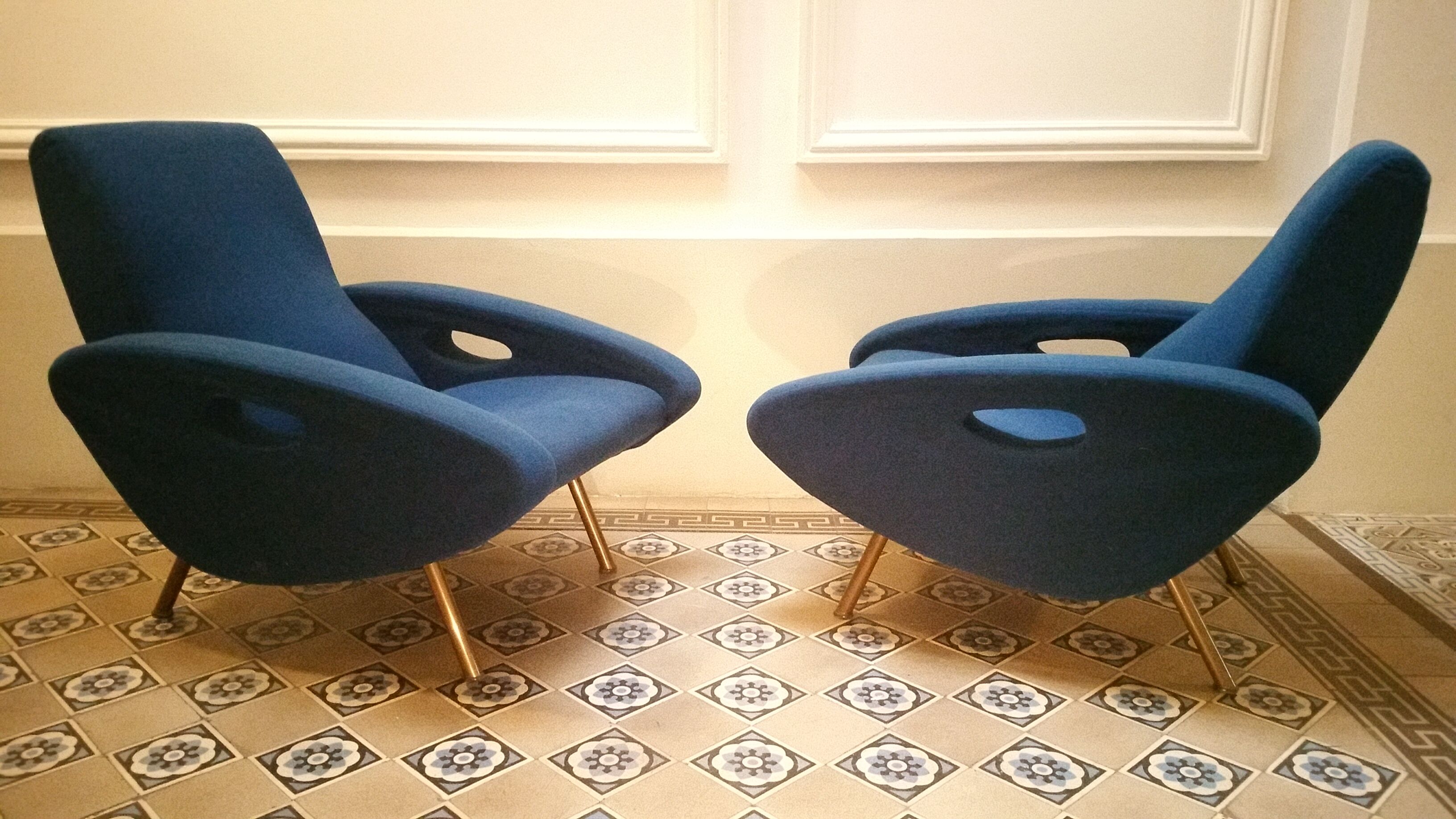 1/2 rare club chairs lounge chair François Letourneur for Maurice Mourra 1955