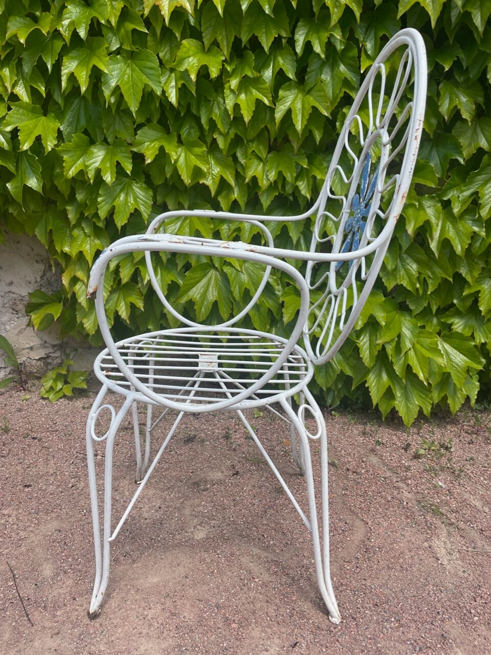 4 fauteuils provençaux en fer forgé des années 60
