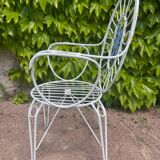 4 wrought iron Provencal armchairs from the 60s