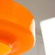 Mid-Century Italian Orange Glass & Brass Pendant Lamp