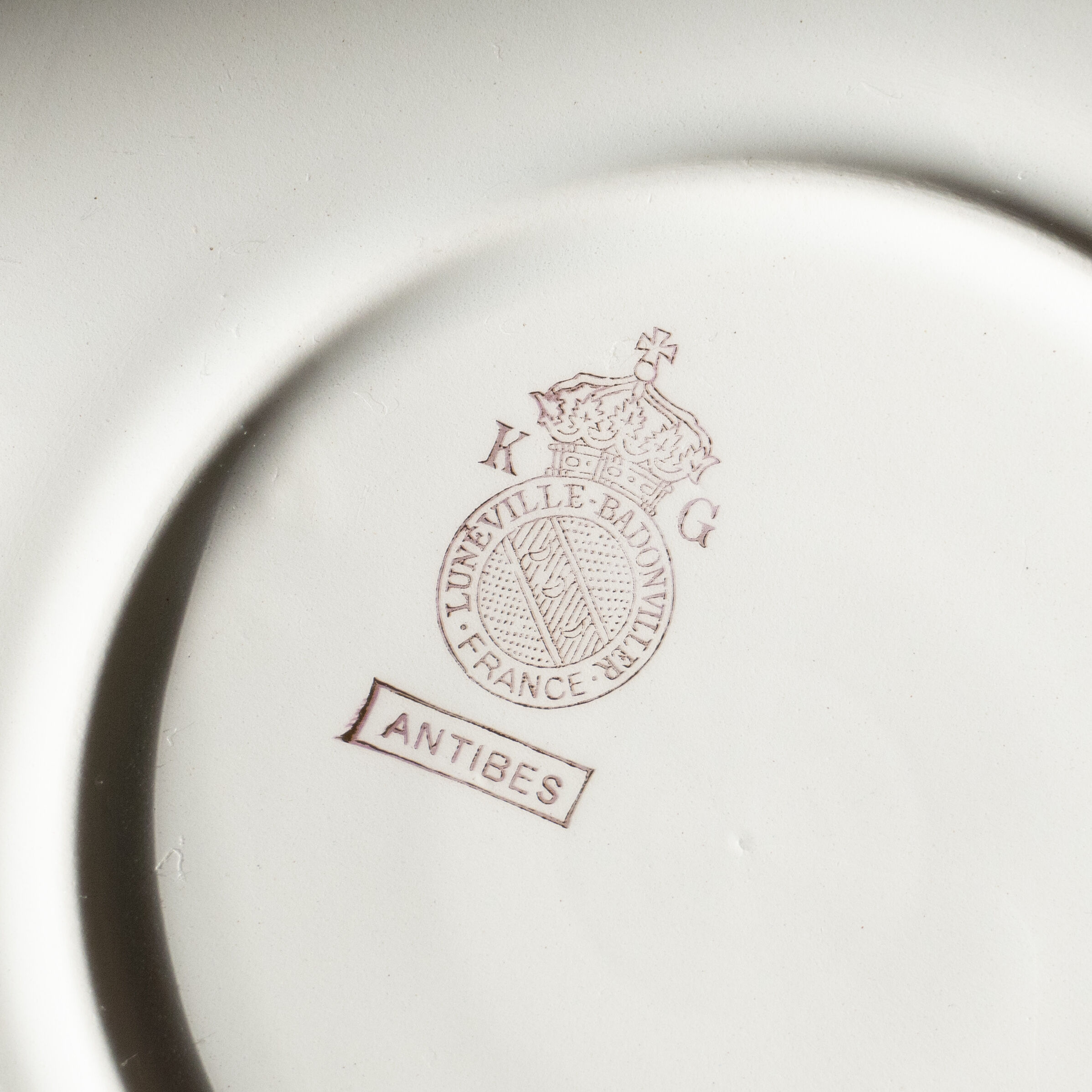 6 old dessert plates KG Lunéville "Antibes"