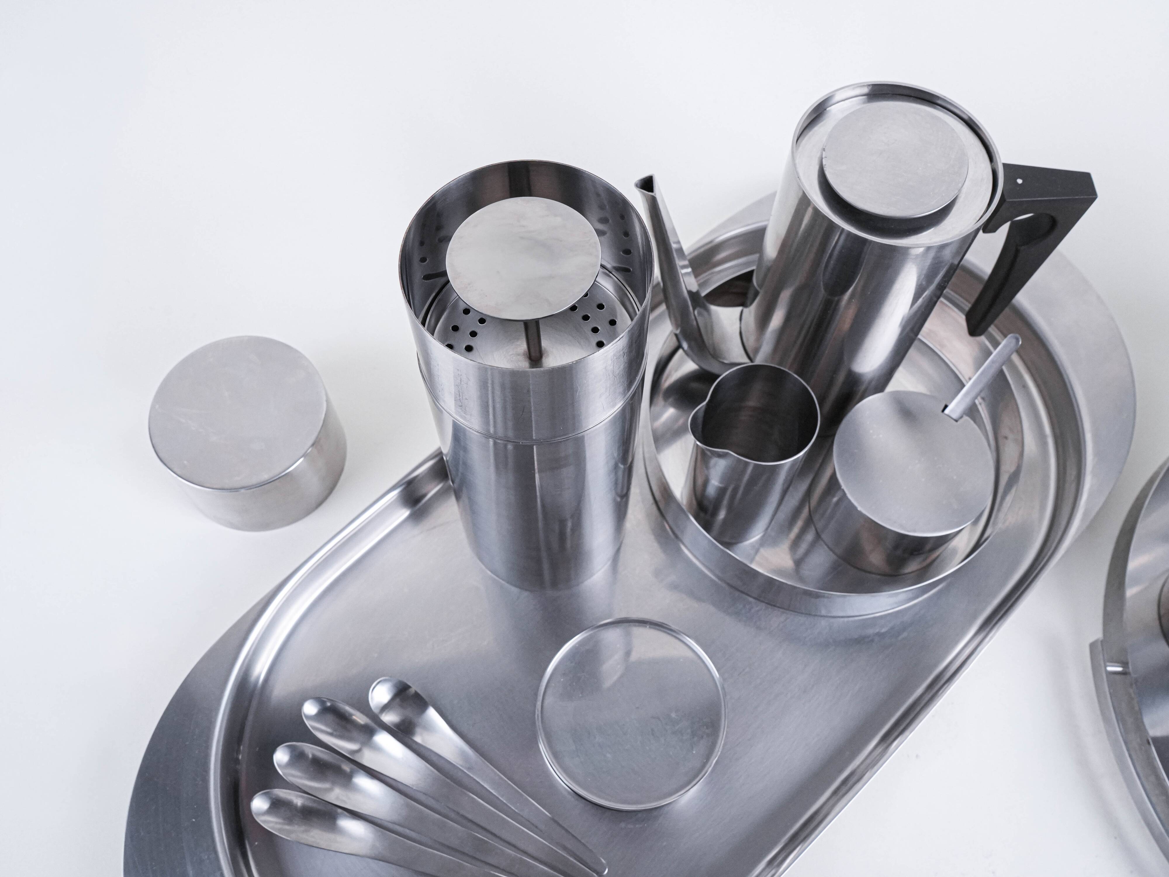 Serving set, Danish design, 1960s, designer: Arne Jacobsen,Stelton