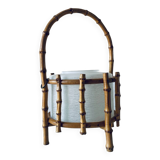 Bamboo and glass lamp