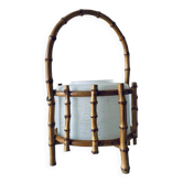 Lampe bambou et verre