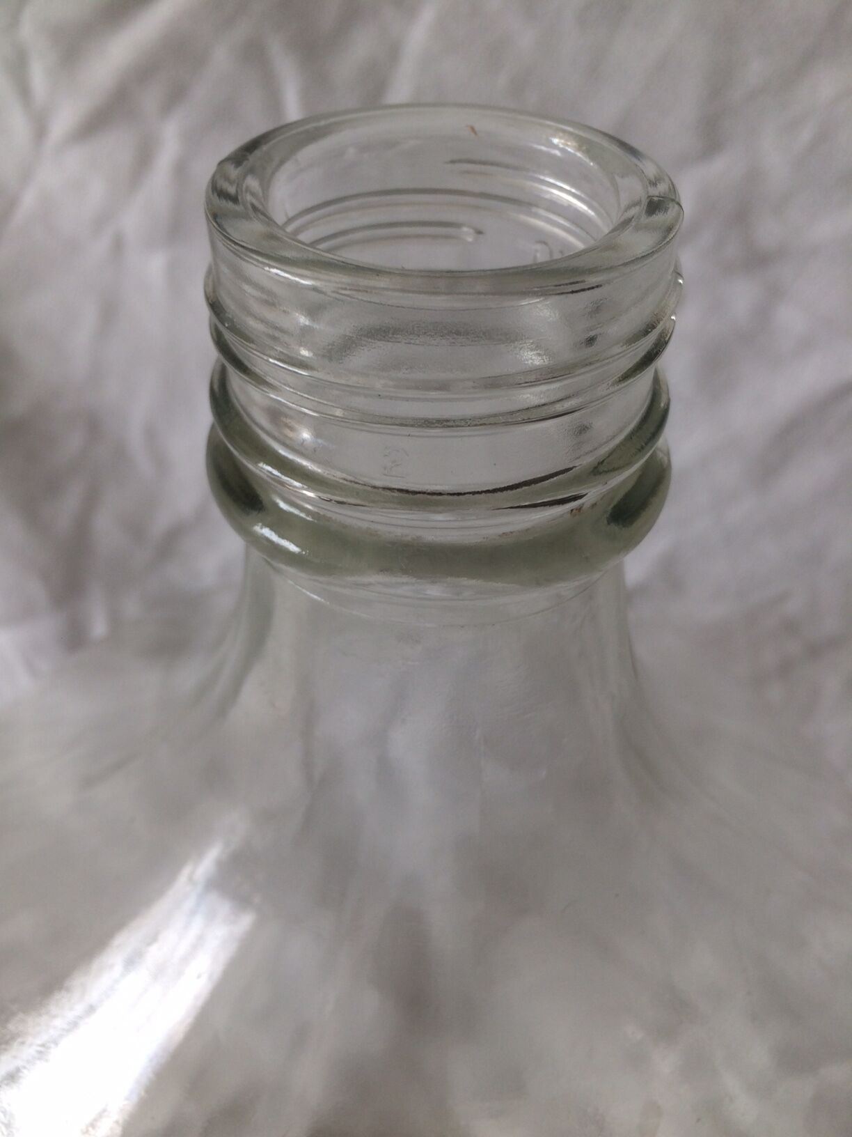 Demijohn ovaloide transparent about 10 l