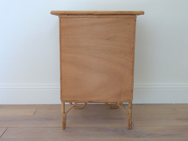 Rattan bedside table