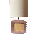 Art deco ceramic table lamp, Andre Fau Boulogne France circa 1940s