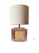 Art deco ceramic table lamp, Andre Fau Boulogne France circa 1940s