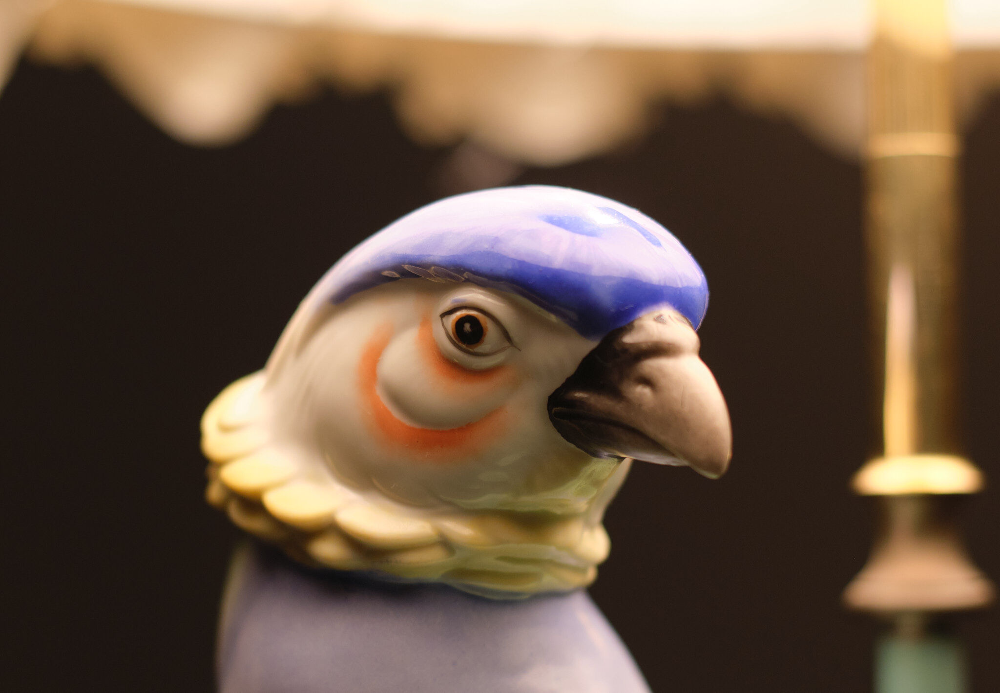 Porcelain Pheasant Table Lamp Germany 1950s