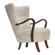 1960s, Danish design by Alfred Christensen, reupholstered, sheepskin.