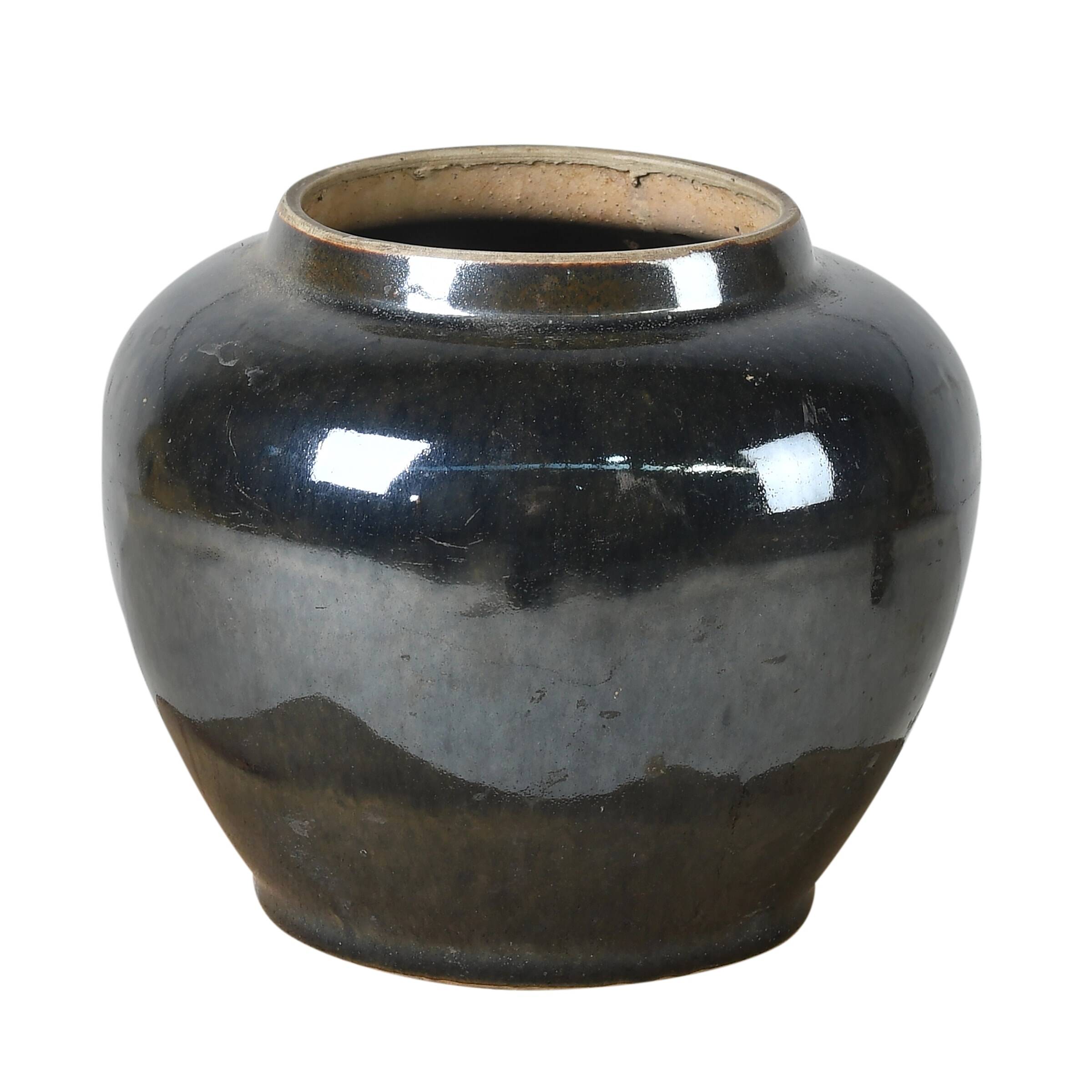 Hú - Black enamelled Chinese confit pot no. 5
