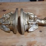 Pair of golden plaster wall selettes