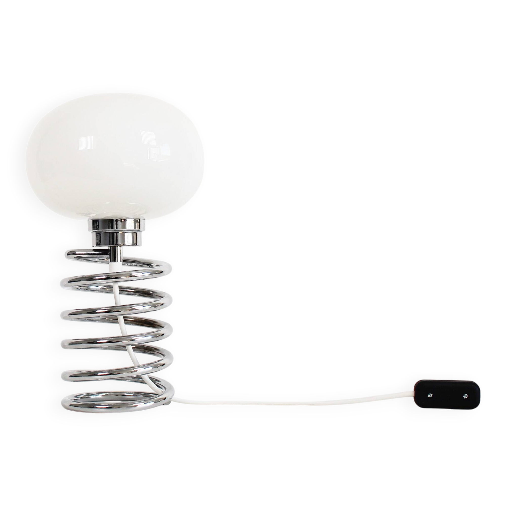 Original medium size 1970’s Chrome ‘Spiral’ table lamp