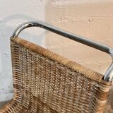 Ensemble de 4 chaises mr10 en rotin de mies van der rohe