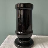 Black glazed ceramic vase, La Croix d'Ossau