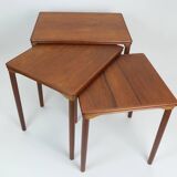 Danish modern teak nesting tables 3 side tables early 1960s
