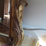 Mirror gilded plaster and stucco19th back boards in Paris 115x165cm