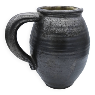 Stoneware pitcher signed Marc Drillon, Saint-Amand-en-Puisaye