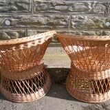 Rattan basket chairs