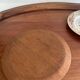 XXL wooden and brass platter, 72 cm