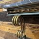 Art Deco marble and wrought iron console