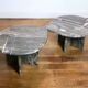 Vintage organically shaped marble side tables, Germany 1970