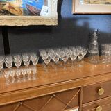 Service de verres à pieds en verre gravé