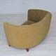 1960s, Danish 2-seater "Banana" sofa, furniture velour, beech wood.