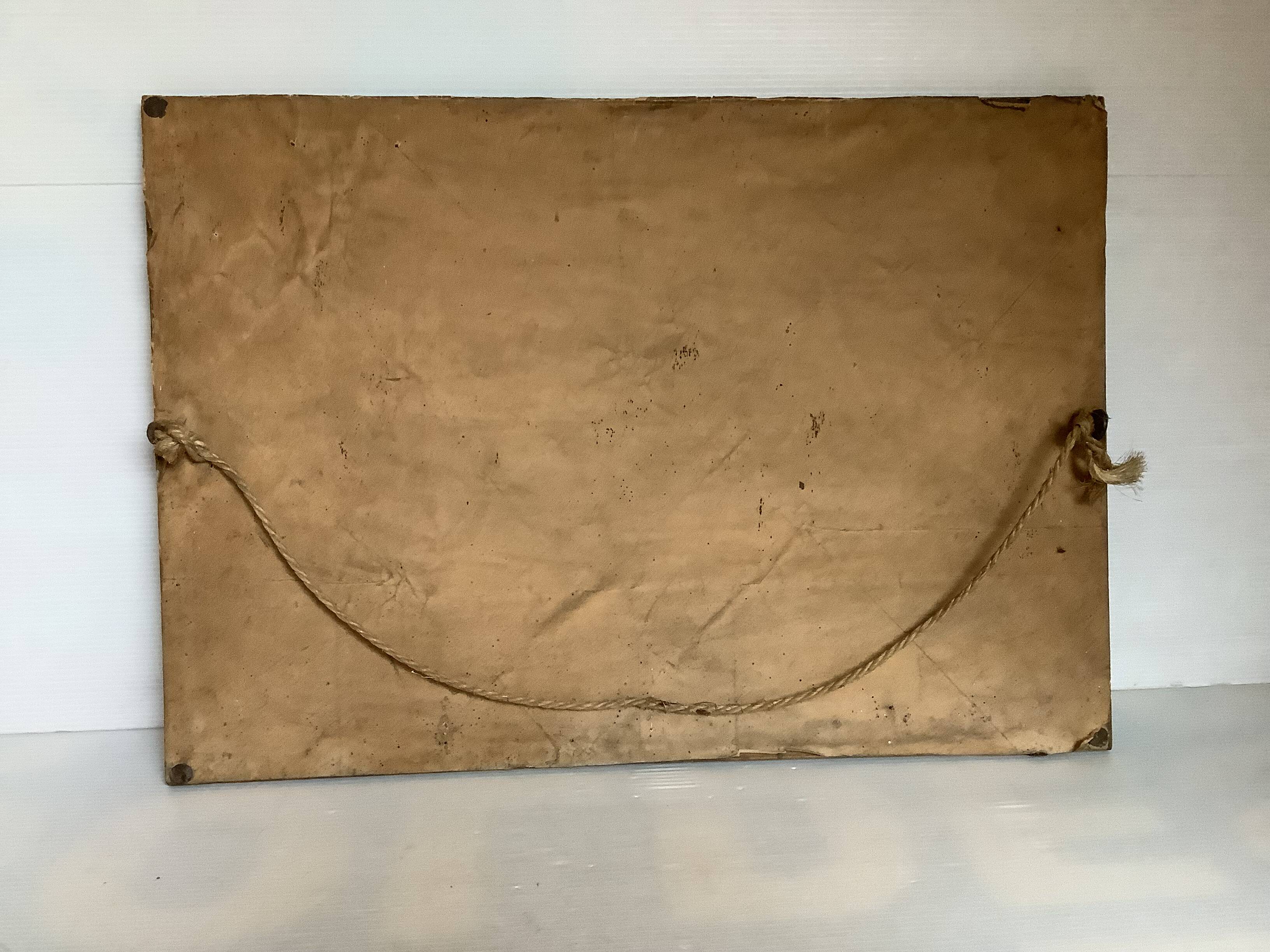 Old photograph of a newlywed couple with a dog